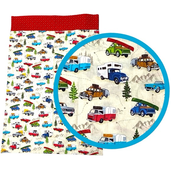 Handmade Other - Retro Camper Print Pillowcase Handmade Standard Novelty Gone Camping Travel‎ VW